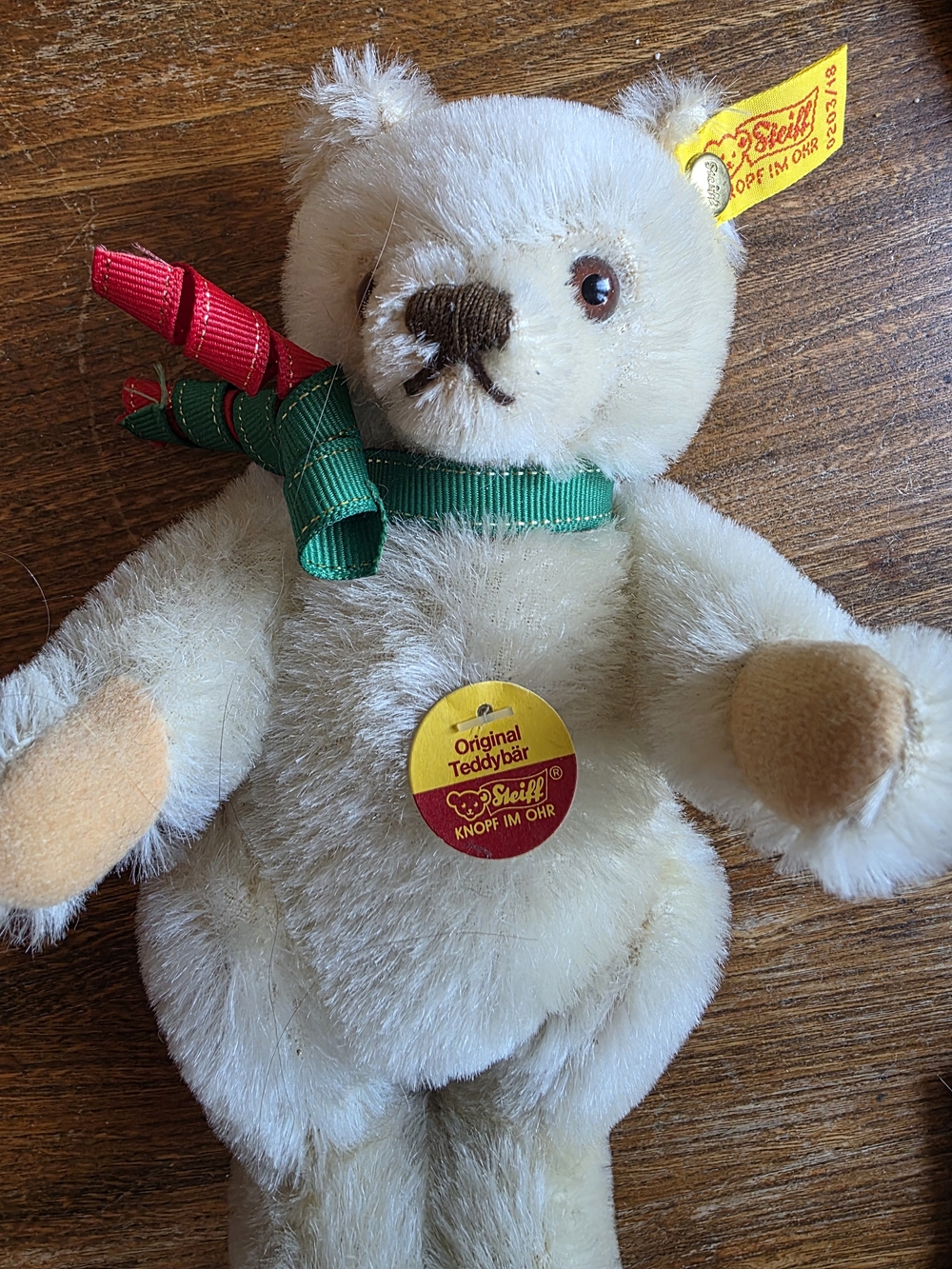 Vintage 1980s Steiff Original White Mohair Bear - Picture 4 of 5